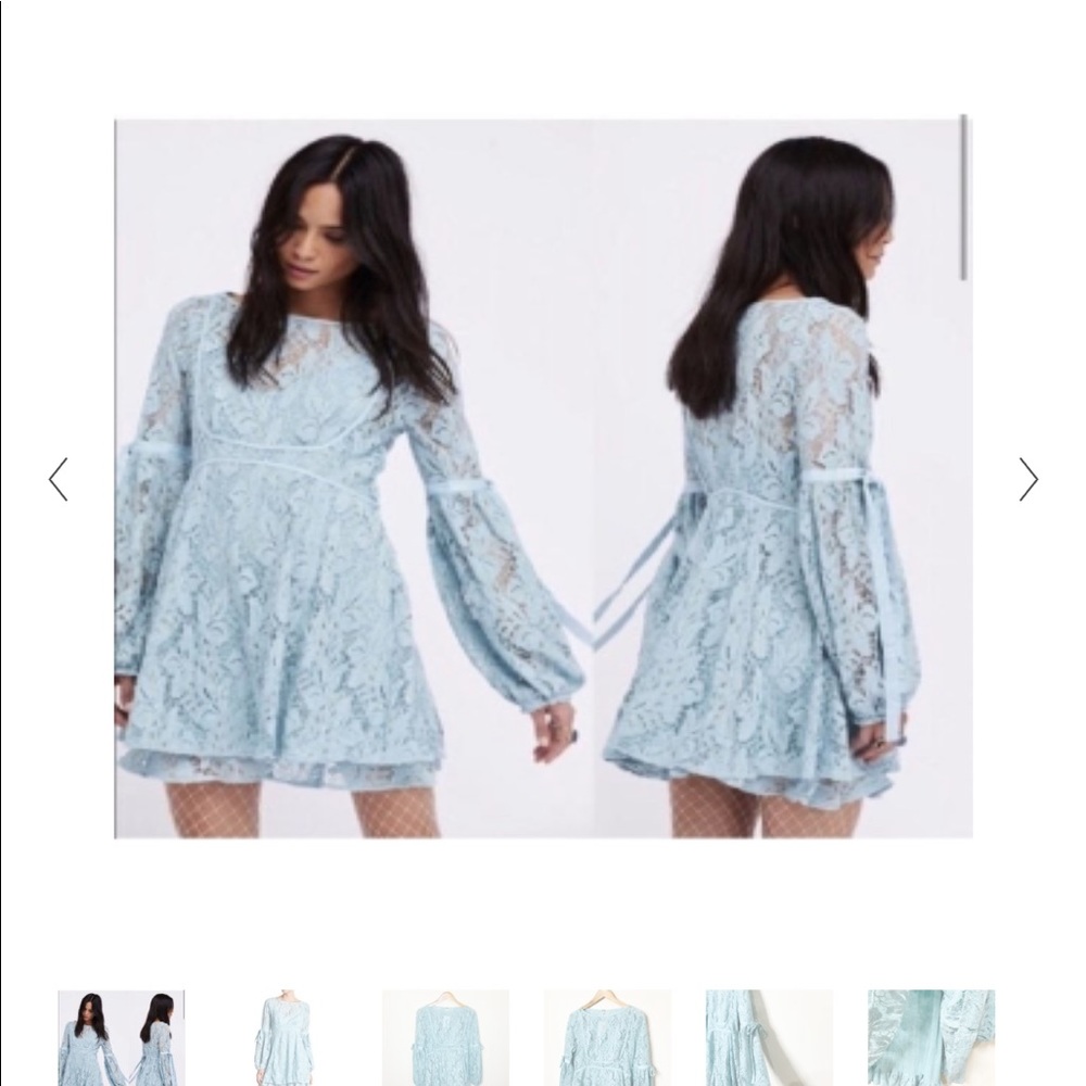Blue lace free people dress